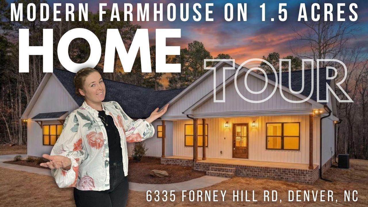 Modern Farmhouse on 1.5 Acres | Denver NC Home Tour | 6335 Forney Hill Rd