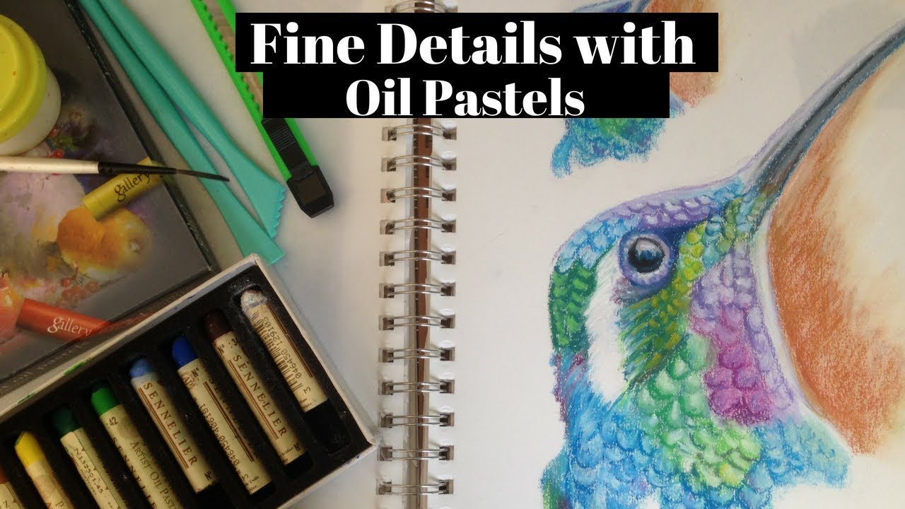 How to paint/ draw fine details with Oil Pastels – tips, tools and techniques
