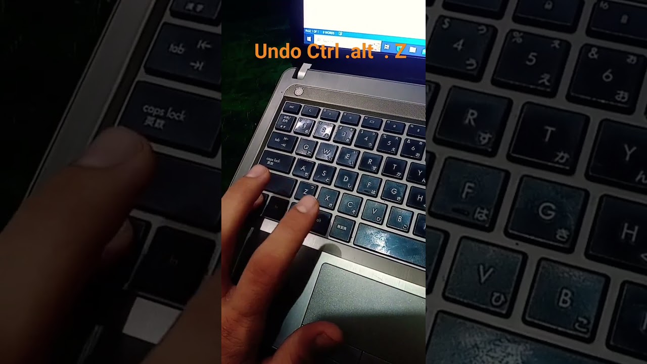 ctrl. .Alt. Z. undo