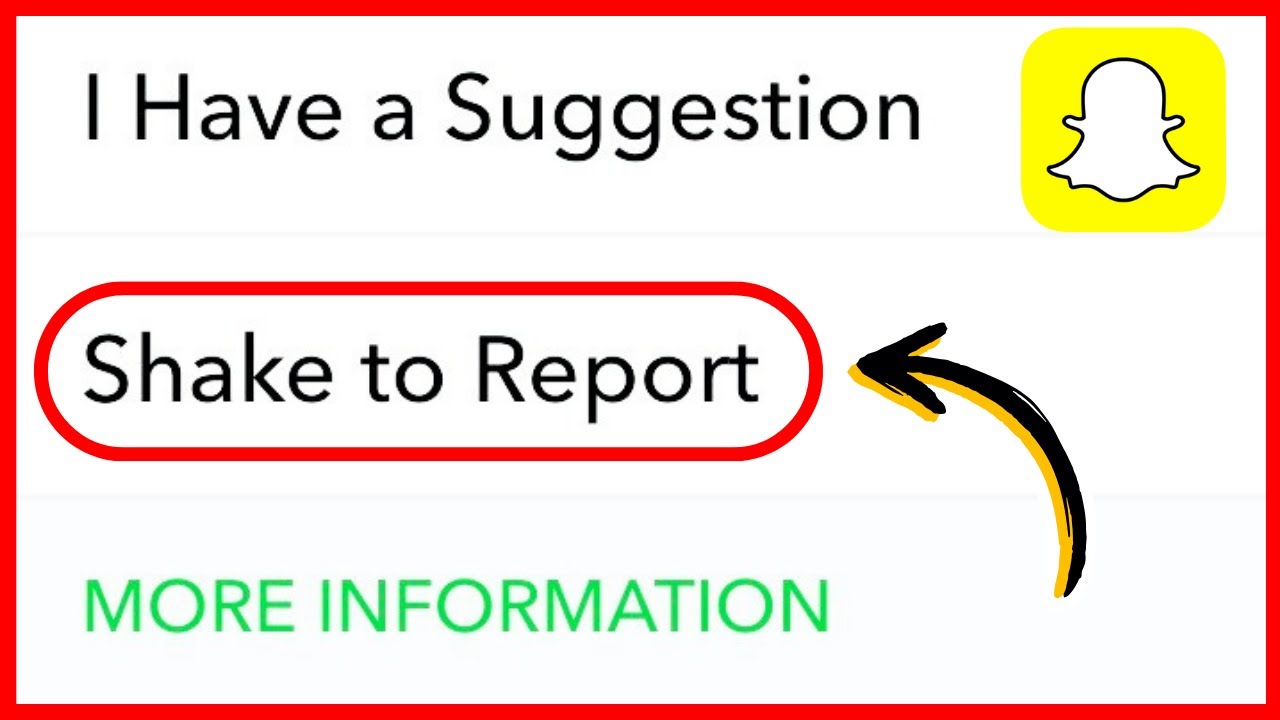Snapchat :- Shake To Report ! What Is Shake Report In Snapchat ! Shake To Report Settings