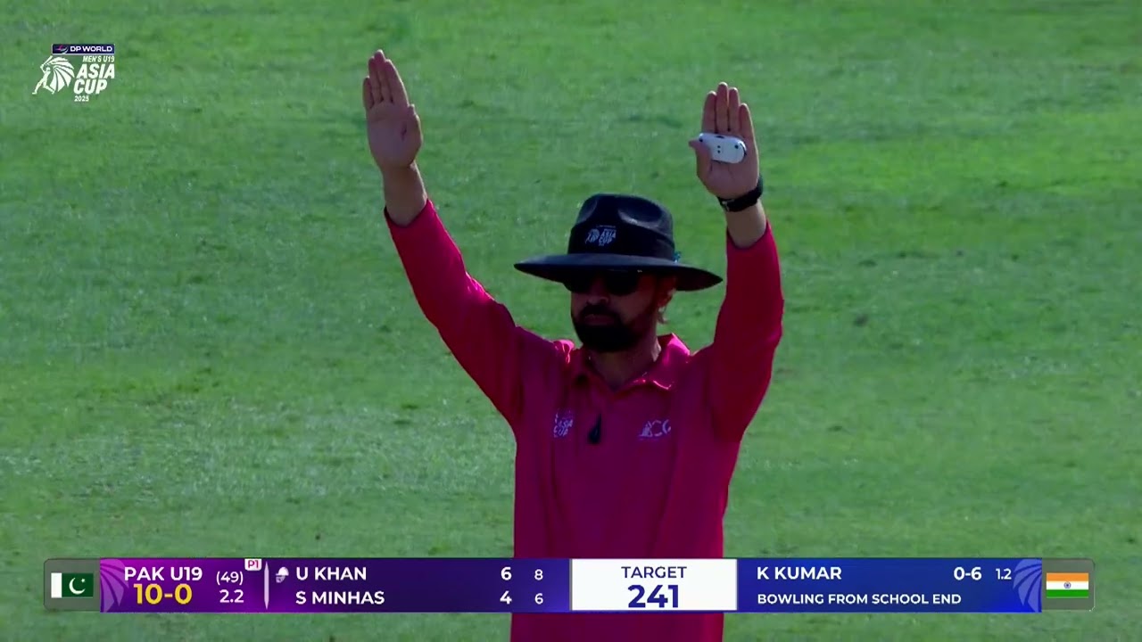 Usman gets off the mark | India U19 v Pakistan U19 | DP World Men's U19 Asia Cup 2025