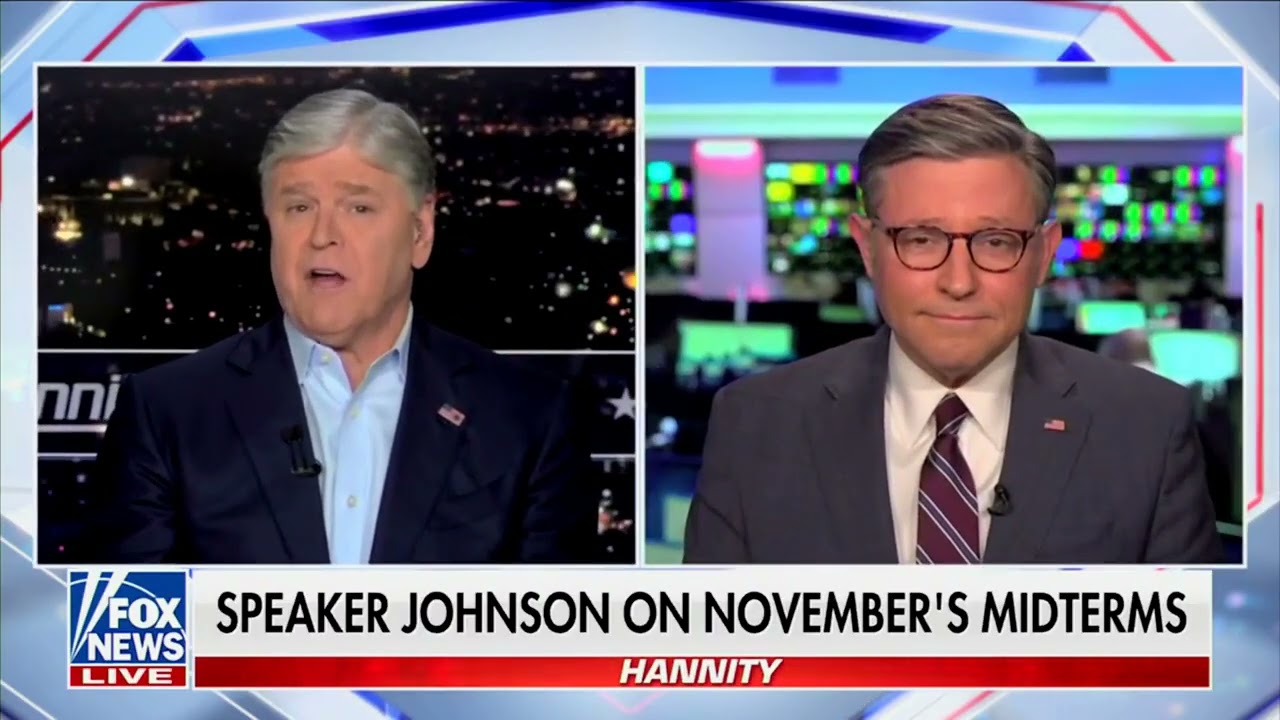 Спикер Джонсон присоединился к Ханнити на телеканале Fox News.