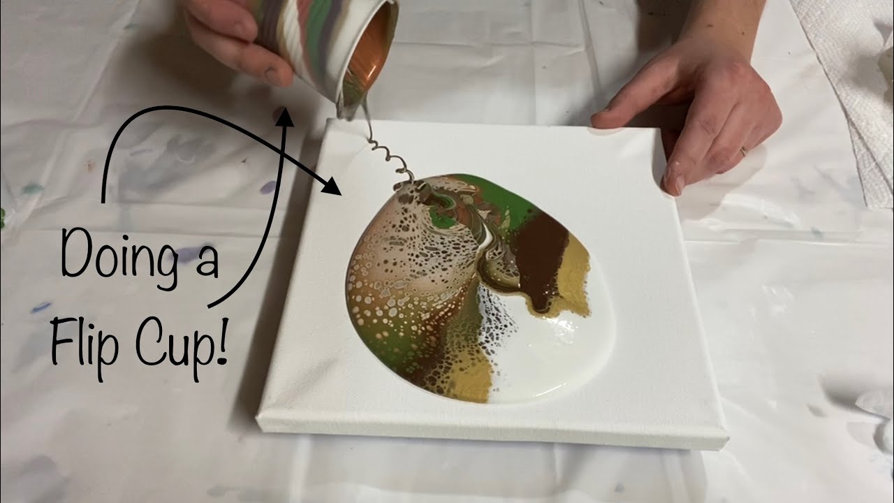 Переверните чашку! — Простой урок по заливке акрила
