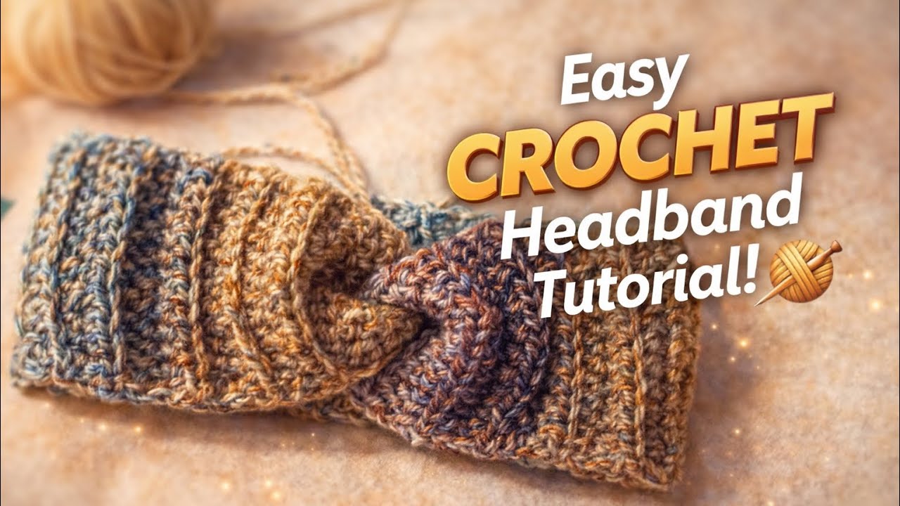Easy Crochet Hairband Tutorial | 10 minutes crochet 