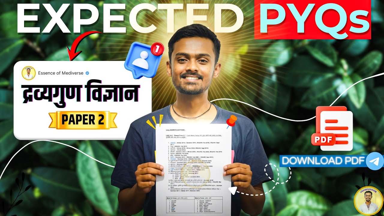 Most 'Expected' Questions of Dravyaguna Paper-2 📚 | Topic wise PYQs | BAMS 2nd Year🎯 | Must Watch 🎥