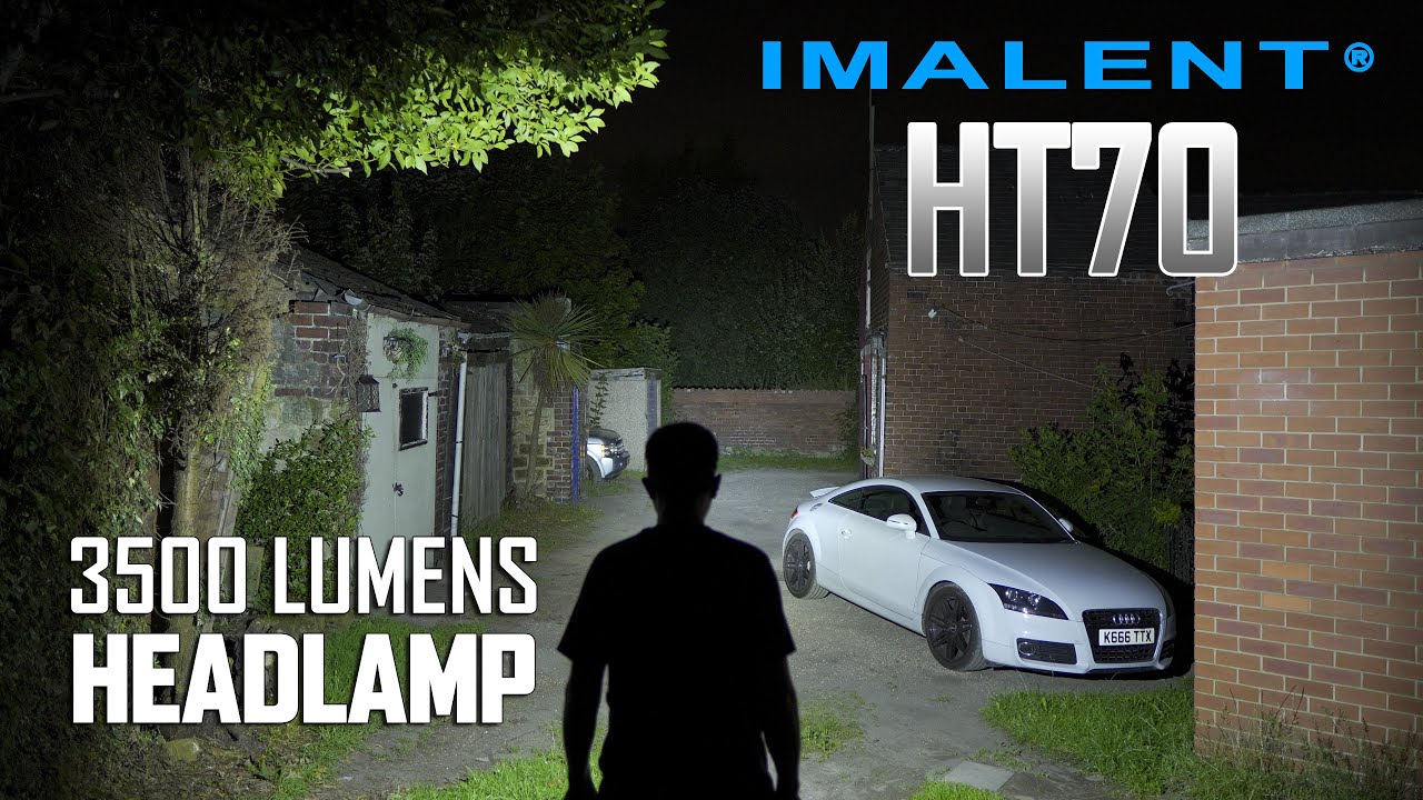 IMALENT HT70 - 3500 lumens headlamp with triple light source & Type-C charging - 5000mAh battery inc