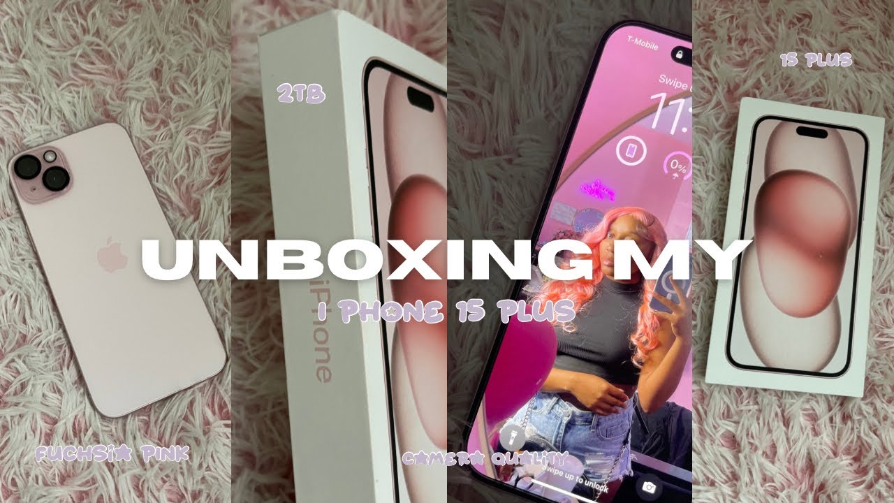 UNBOXING MY : New iphone 15 plus | light pink | camera qualitys | 2TB Storage