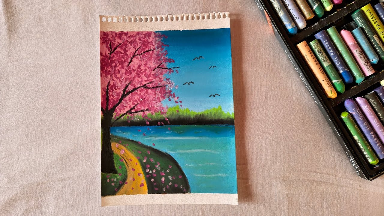 Cherry Blossom Oil Pastel Hack That Looks Incredibly Real