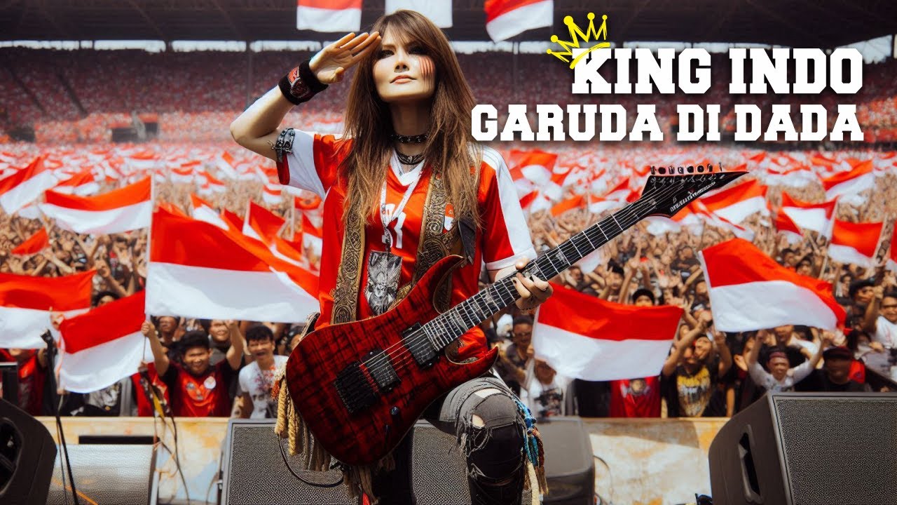 KING INDO GARUDA DI DADA I (Official Lyrics Video) female voice Karya Lirik Lagu Rock Metal