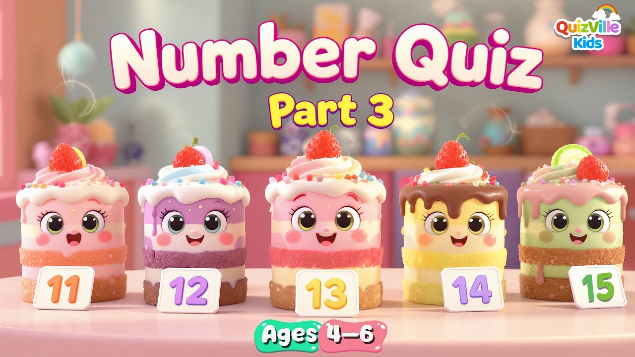 Guess & Count Numbers 11-15 🔢| Fun Quiz for Preschool Kids