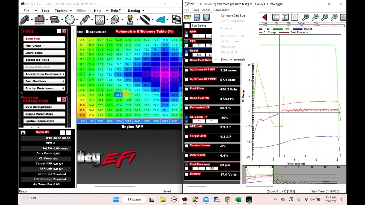 Fuel tuning with Holley Efi for turbo spool up