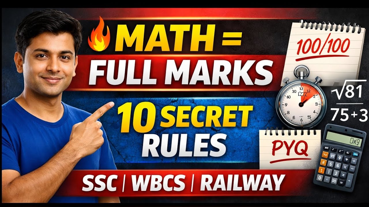 চাকরির পরীক্ষায় Math -এ ফুল নম্বর পাওয়ার ১০টি গোপন কৌশল || How to Score Full Marks in Math 