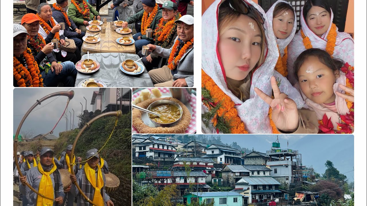 Dhampus & Lwang gau visit garda Bunu ko halat kharab 😜 | Welcoming with panchebaja |Travel Diary 💕