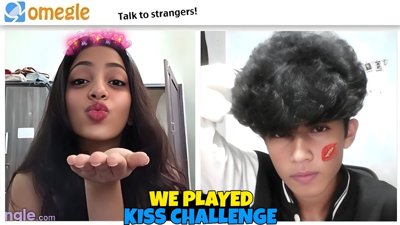 Random Girl Kissed Me On Omegle 😳💋 | Kiss Challenge Gone Wrong #viral #omegle #trending 