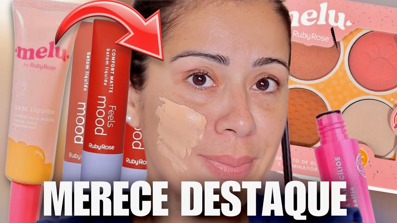 Maquiagem SÓ com MELU da Ruby Rose * NOVIDADES* Melhor BASE da Marca, batom , paleta …