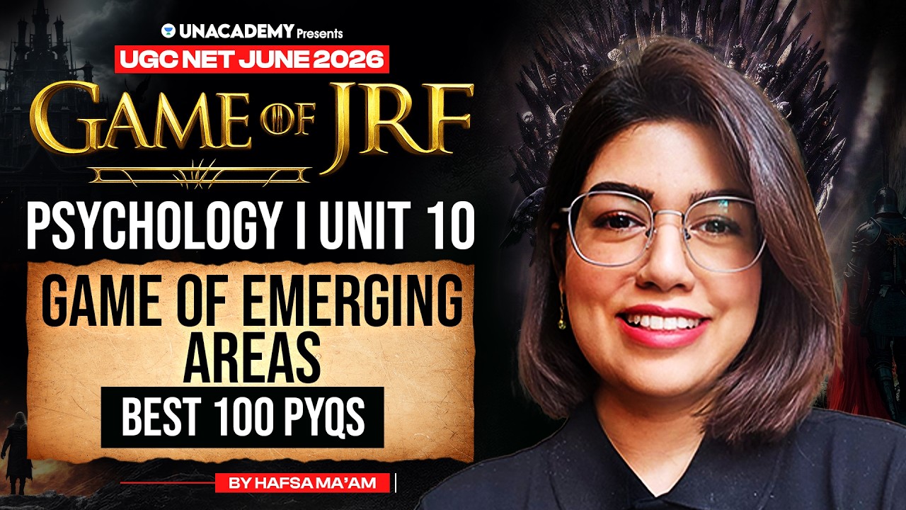 UGC NET Psychology | Unit 10 Emerging Areas Complete Revision | 100 PYQs | Hafsa Mam