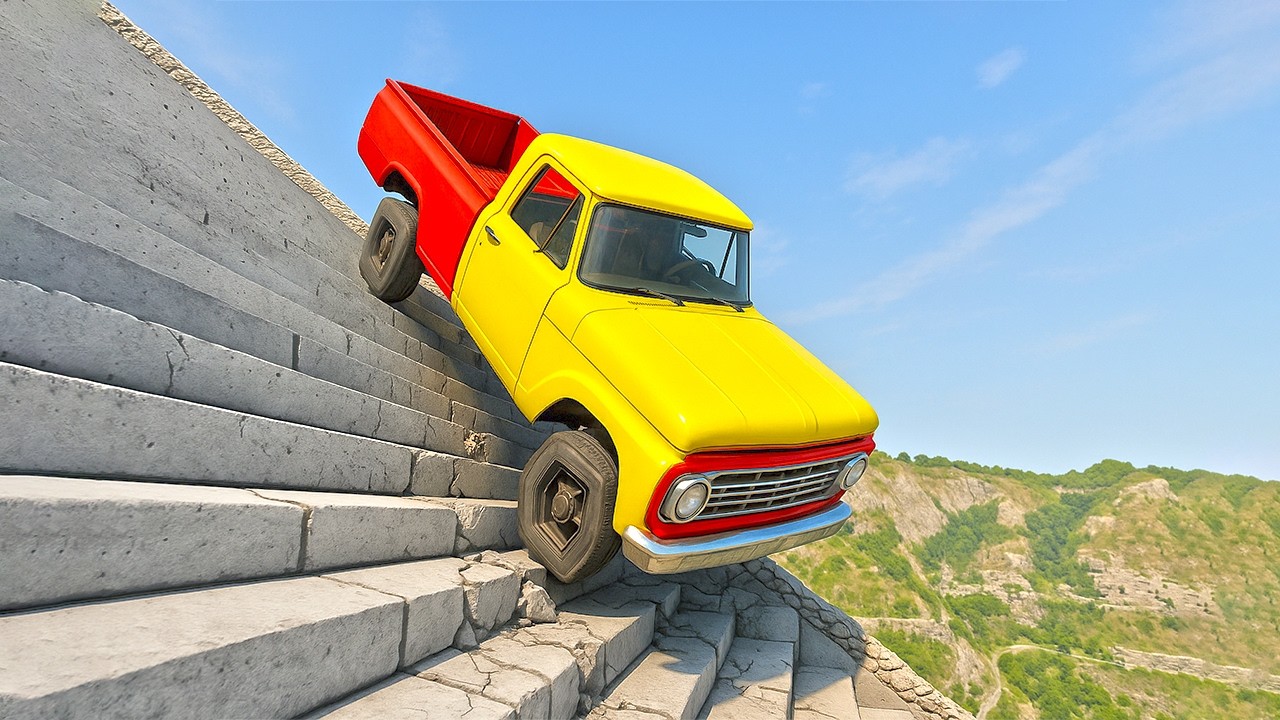 BeamNG Drive - Cars vs Stairs #44