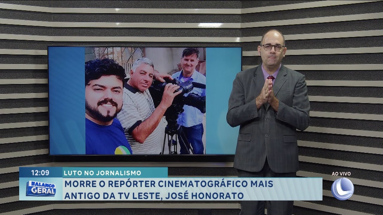 Luto no Jornalismo! morre o rep&oacute;rter cinematogr&aacute;fico mais antigo da TV Leste, Jos&eacute; Honorato.