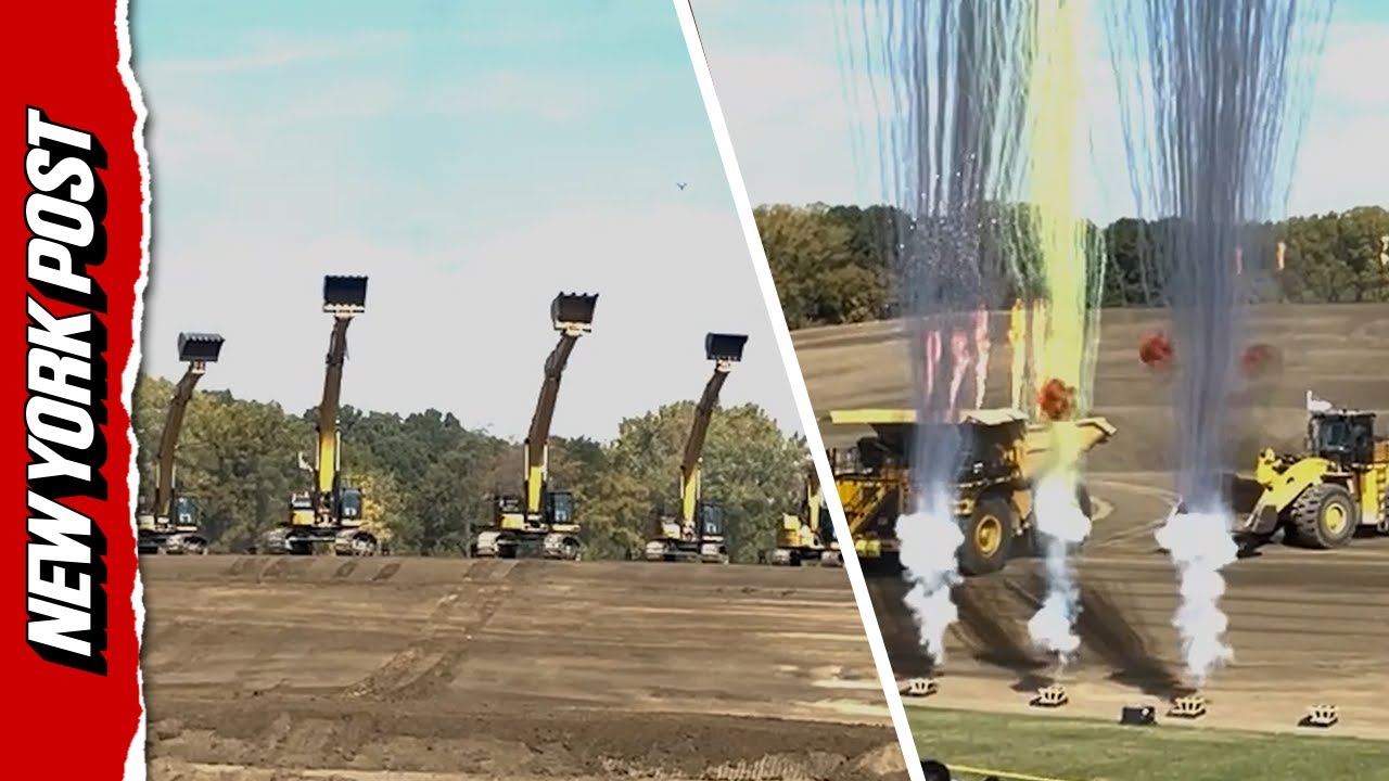 Caterpillar Marks 100 Years With Celebratory Synchronized Machine Show