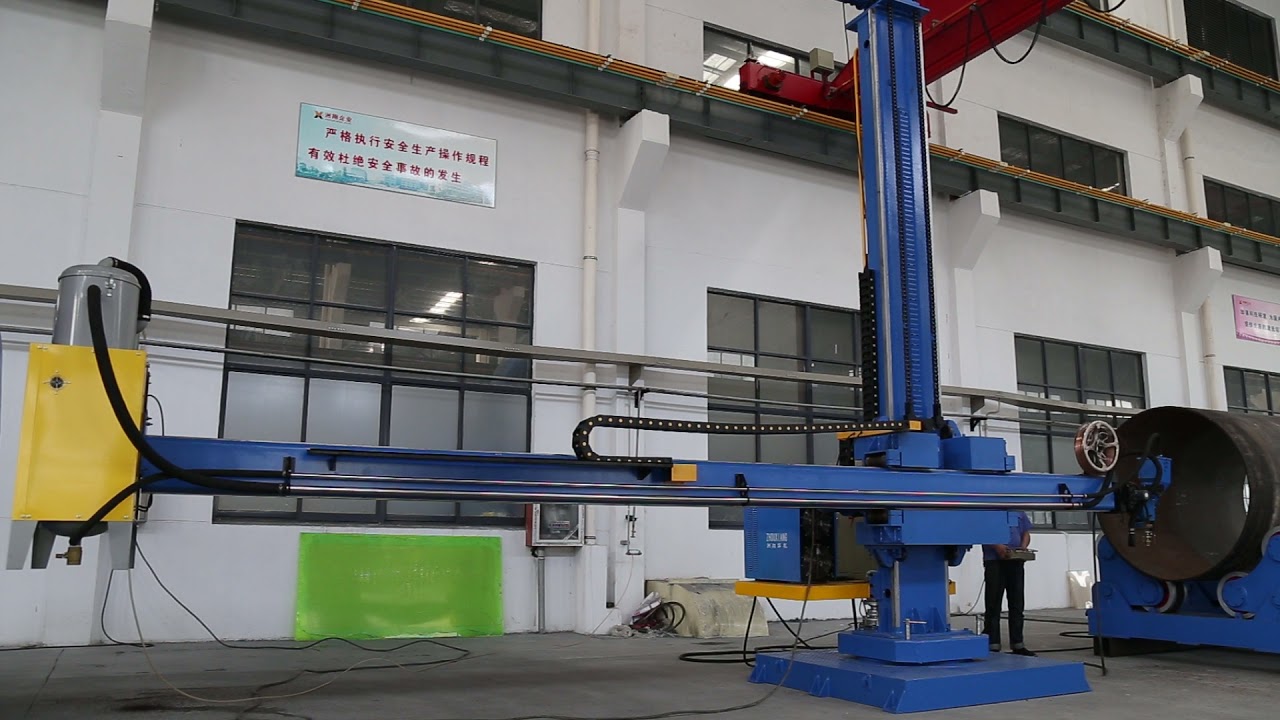 How to operate column and boom/welding manipulator