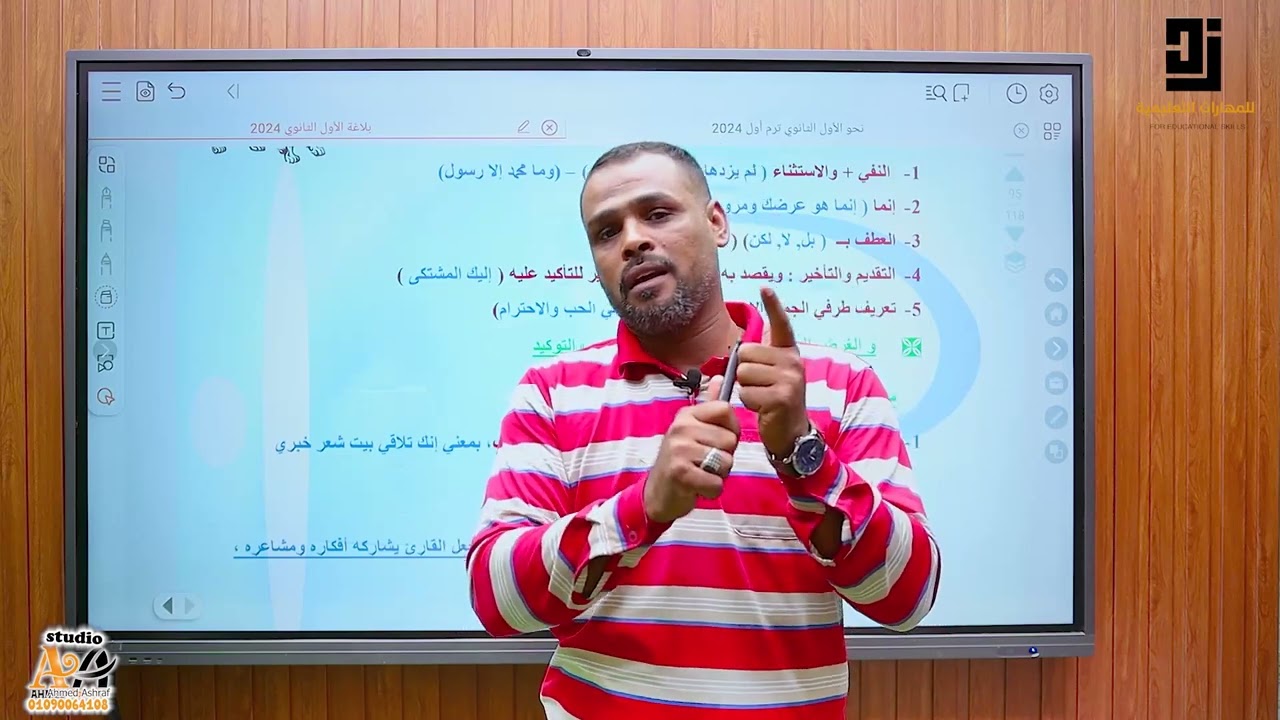 التوكيد وأسلوب القصر والأسلوب الخبري والإنشائي - دكتور حسن غريب