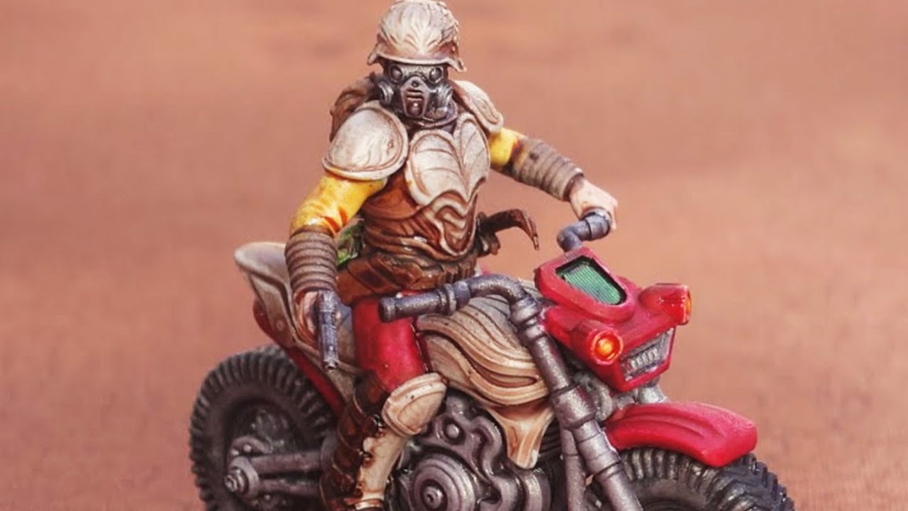 Biker sergeant ruined by Wood Stain - Speed painting on the Bug Army project - Indie Wargame Mini