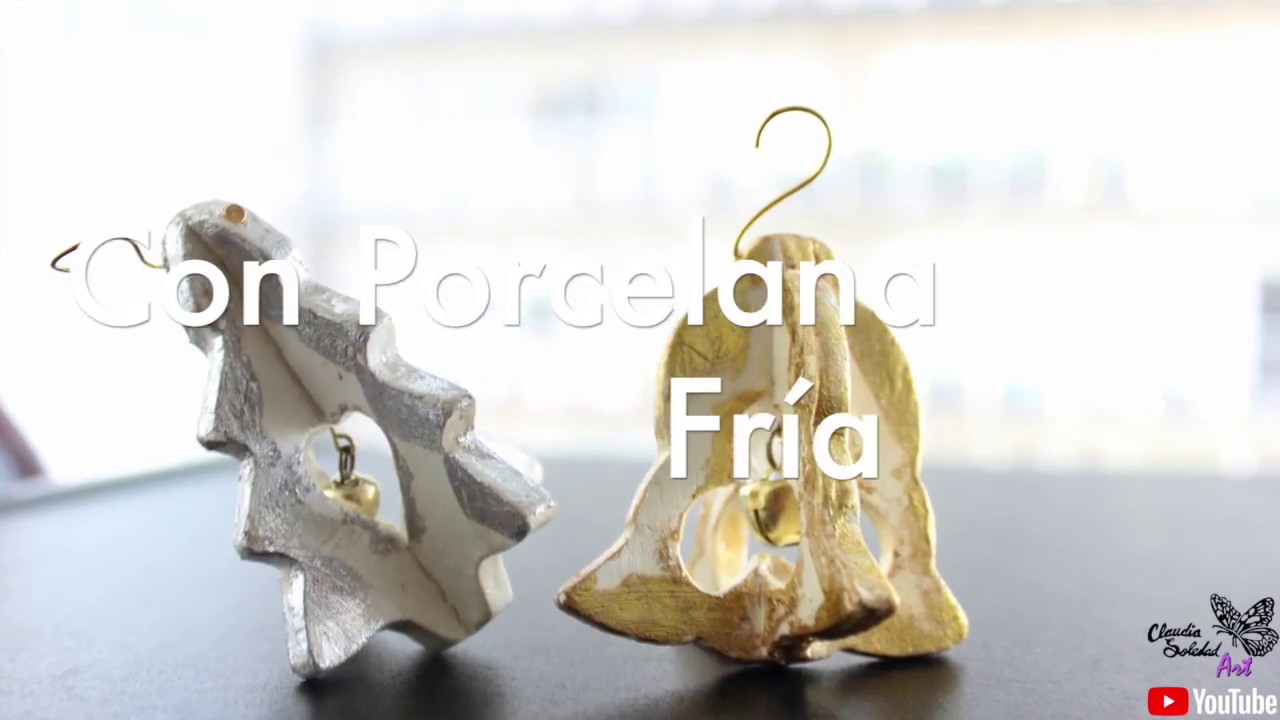 Adornos Navideños con  Cortadores de Galleta y Porcelana Fría