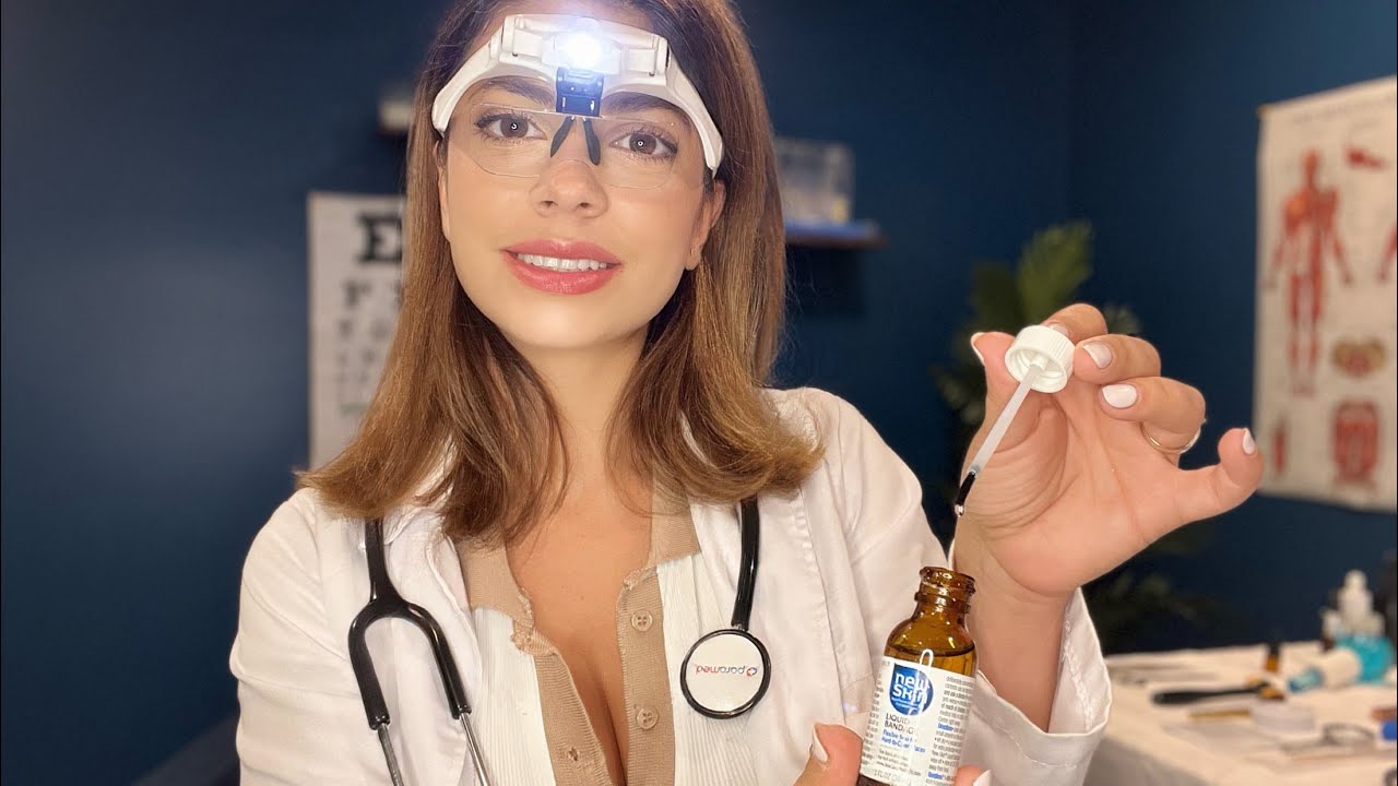 ASMR Dermatology Treatment Role-play Soft Spoken (Face Exam, Skin, Face Measuring, Extraction)