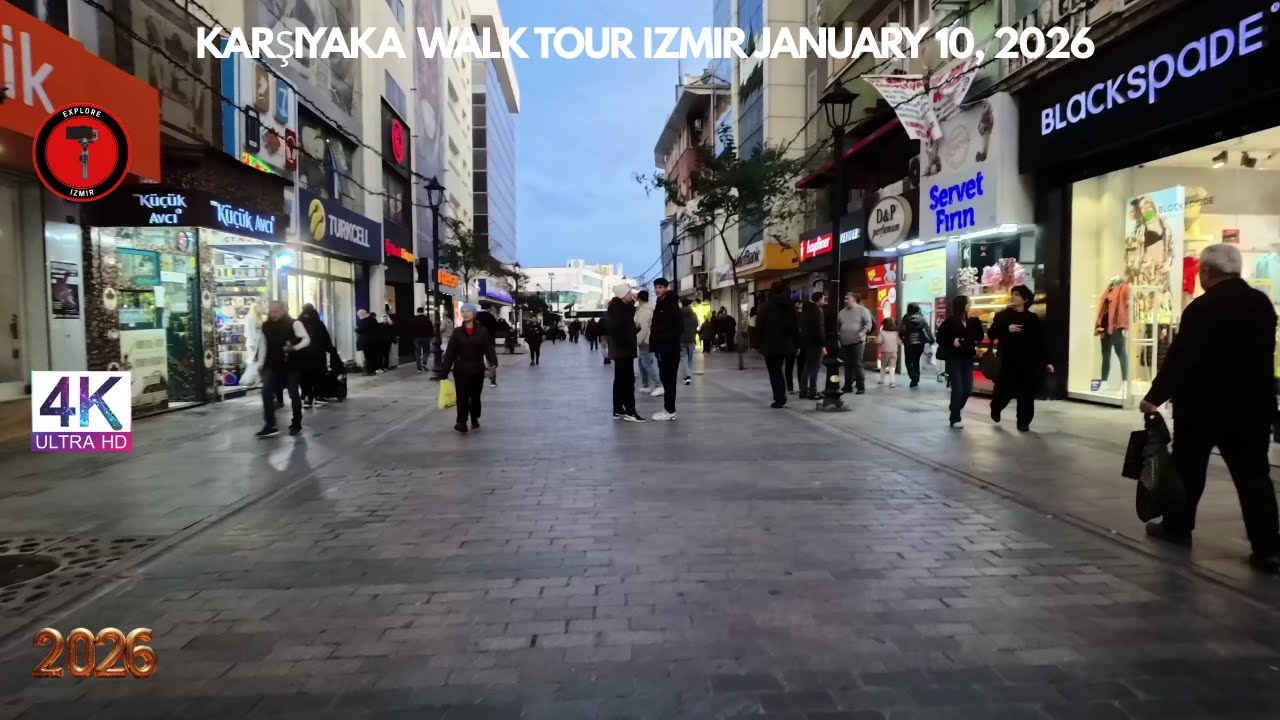 IZMIR KARŞIYAKA 2026 Walking Tour | 4k UHD 60fps | İZMİR TÜRKİYE