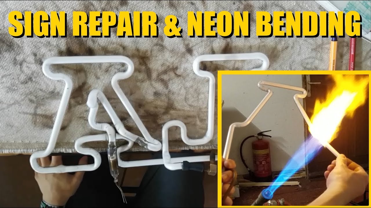 LA Beer Neon Sign Repair with extensive glass bending