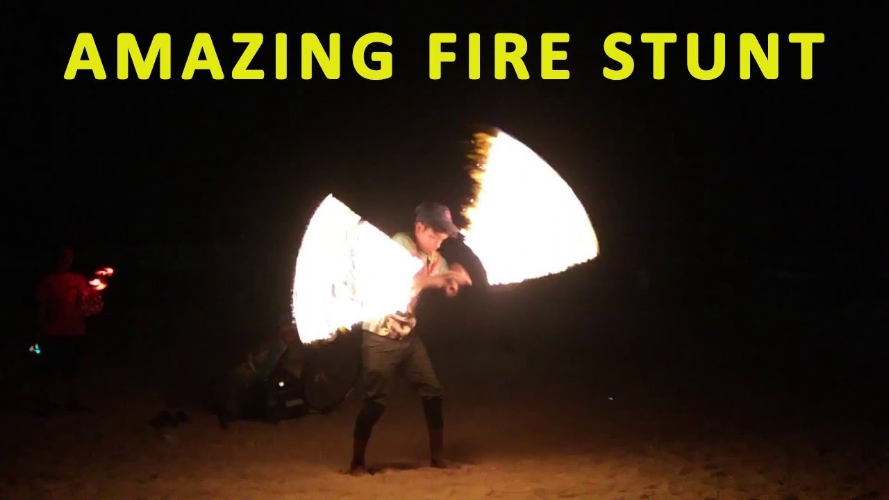 Superb Fire stunt at Goa bagha beach