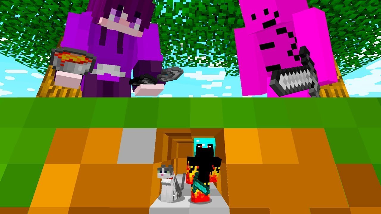 2 CAZADORES vs ATHOS PEQUE&Ntilde;O EN MINECRAFT