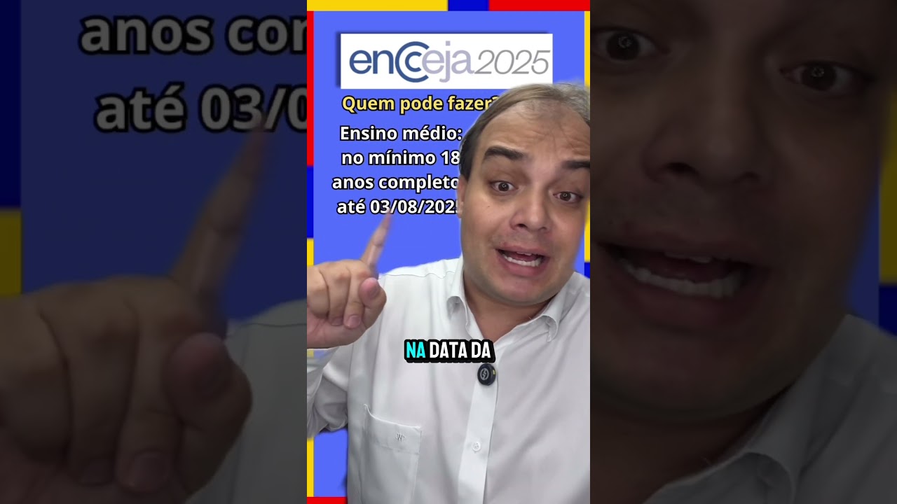 ✅ TIRE O SEU DIPLOMA DO ENSINO FUNDAMENTAL E M&Eacute;DIO: INSCRI&Ccedil;&Otilde;ES DA PROVA DO ENCCEJA 2025! #encceja