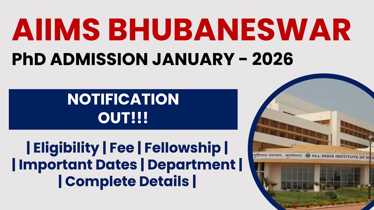 AIIMS Bhubaneswar PhD Admission 2025 | Apply Now! | The Researchist