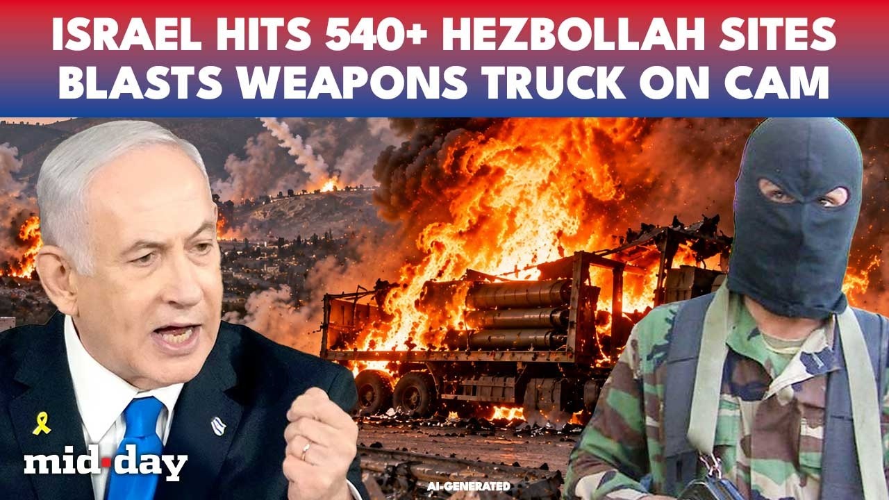 South Lebanon HORROR On Cam: Israeli Army BLOWS UP Hezbollah Weapons Truck, WIPES OUT 540+ Sites
