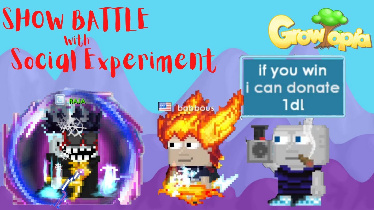 Epic Show Battle With Social Experiment | Growtopia | Indonesia