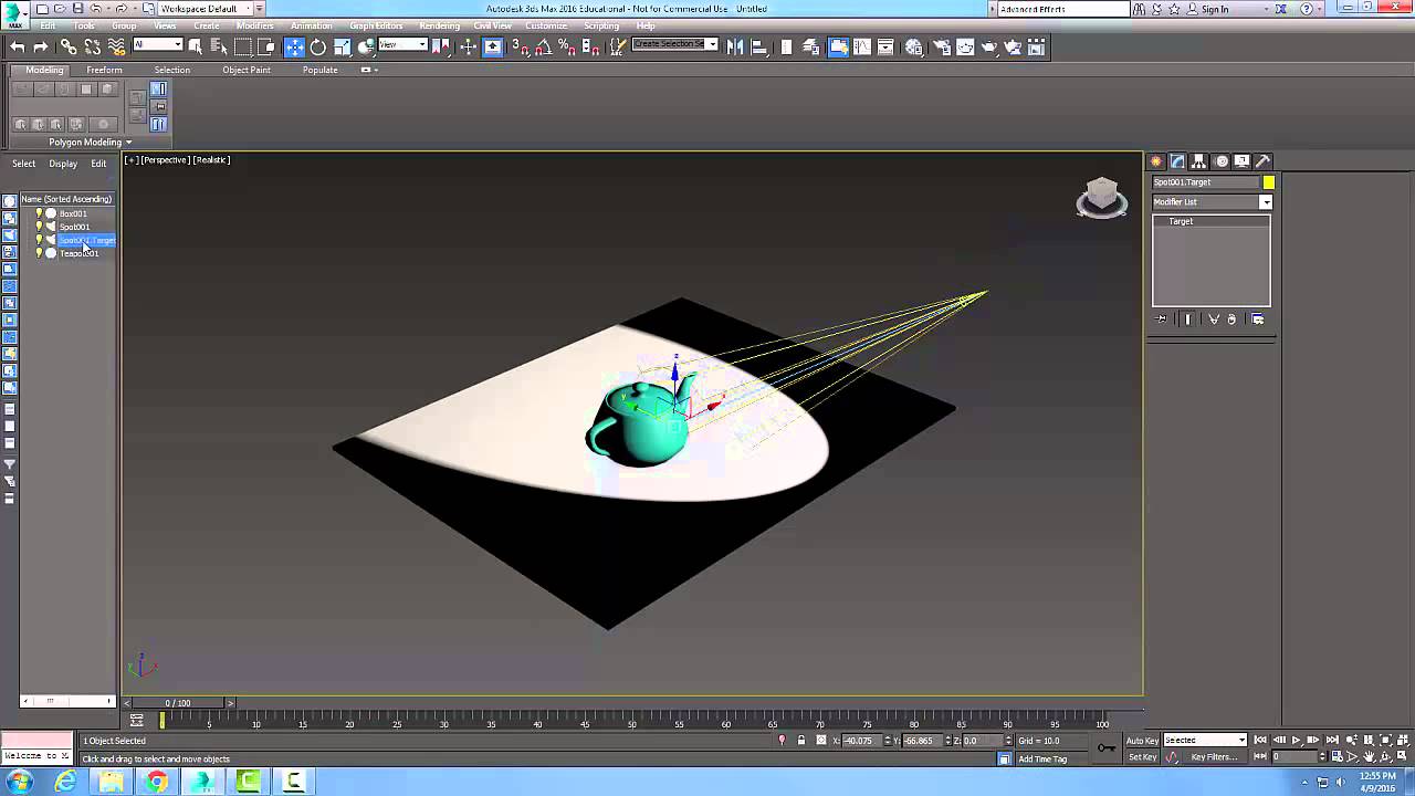 3ds Max  13-08 Target Spot Light