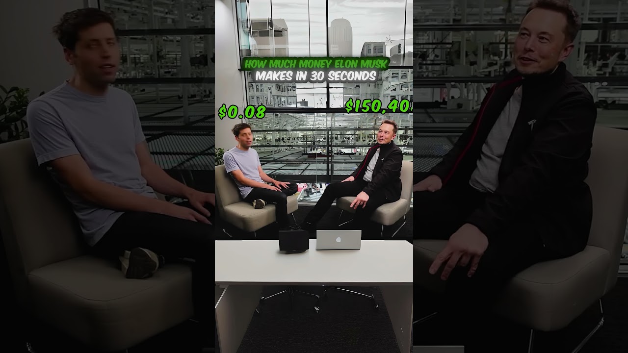How much Money Elon Musk makes in 30 seconds? #shorts