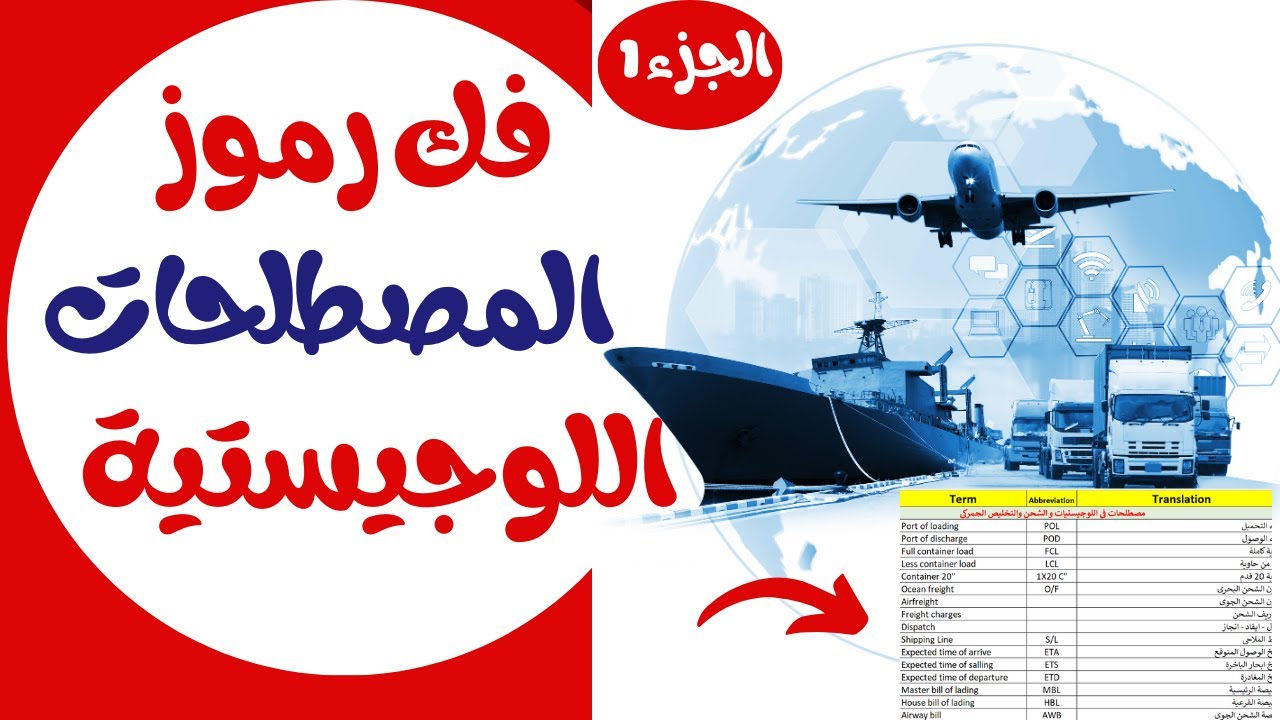 المصطلحات اللوجيستية الأكثر شيوعاً وشرح معانيها بشكل مبسط