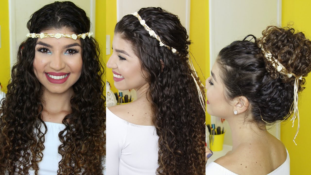 Penteados Reveillon na Praia para Cabelo Cacheado | Por Jessica Melo
