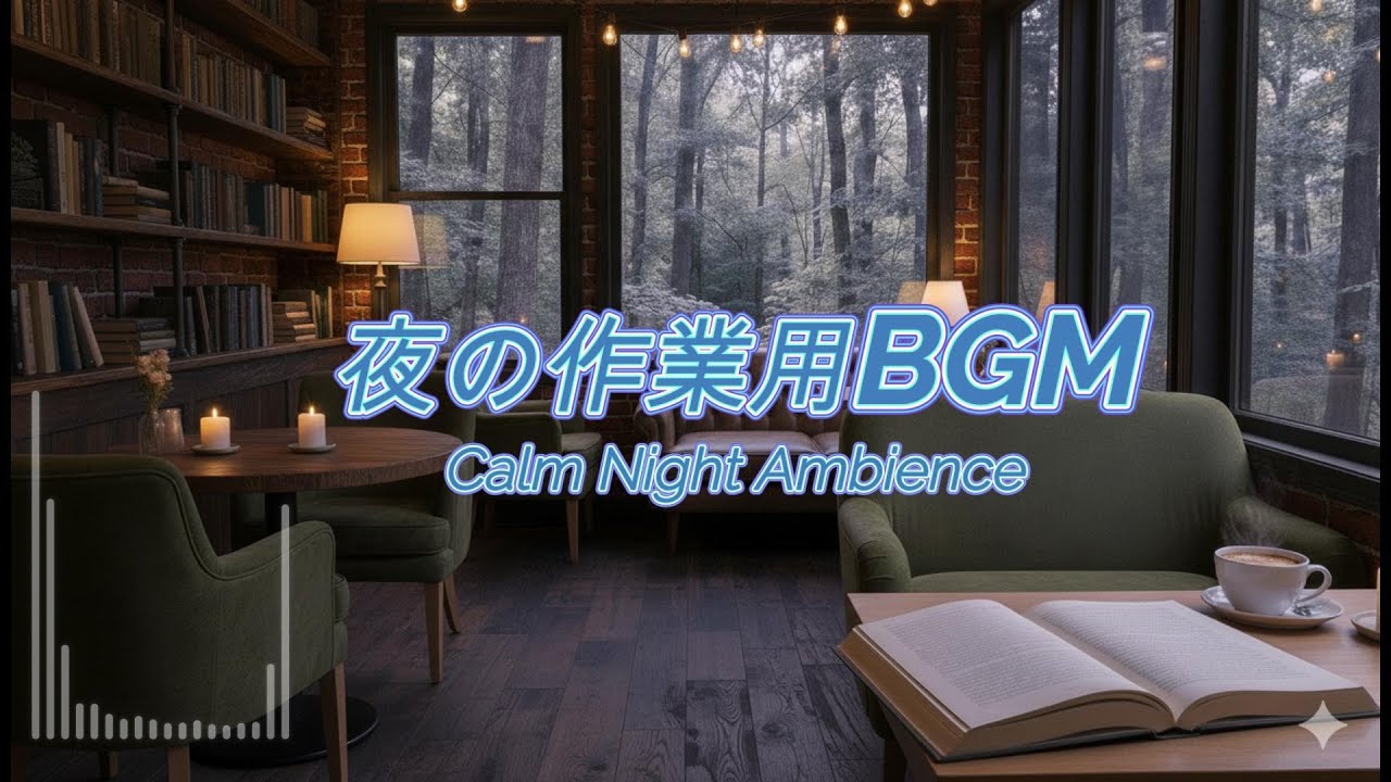 夜の作業ＢＧＭ　#癒しBGM #読書BGM #作業用BGM   #集中用BGM  #瞑想#healingmusic   #studymusic  #forestcafe #relaxingmusic