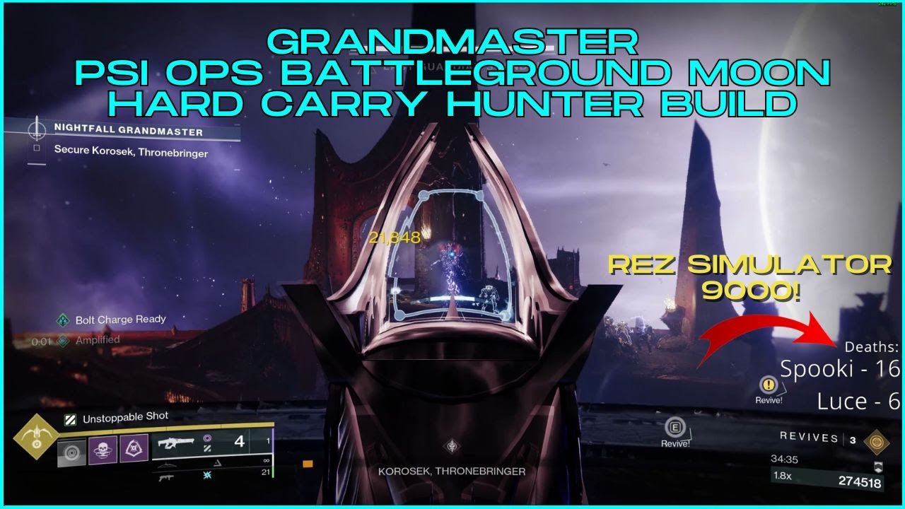 Grandmaster Psi Ops Battleground Moon - Res Simulator 9000 - LFG Hard Carry Build Guide - Full Run