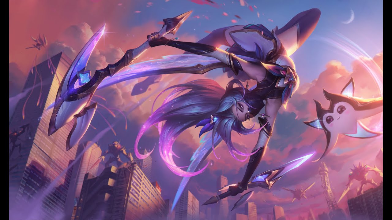 Star Guardian Akali splash painting process