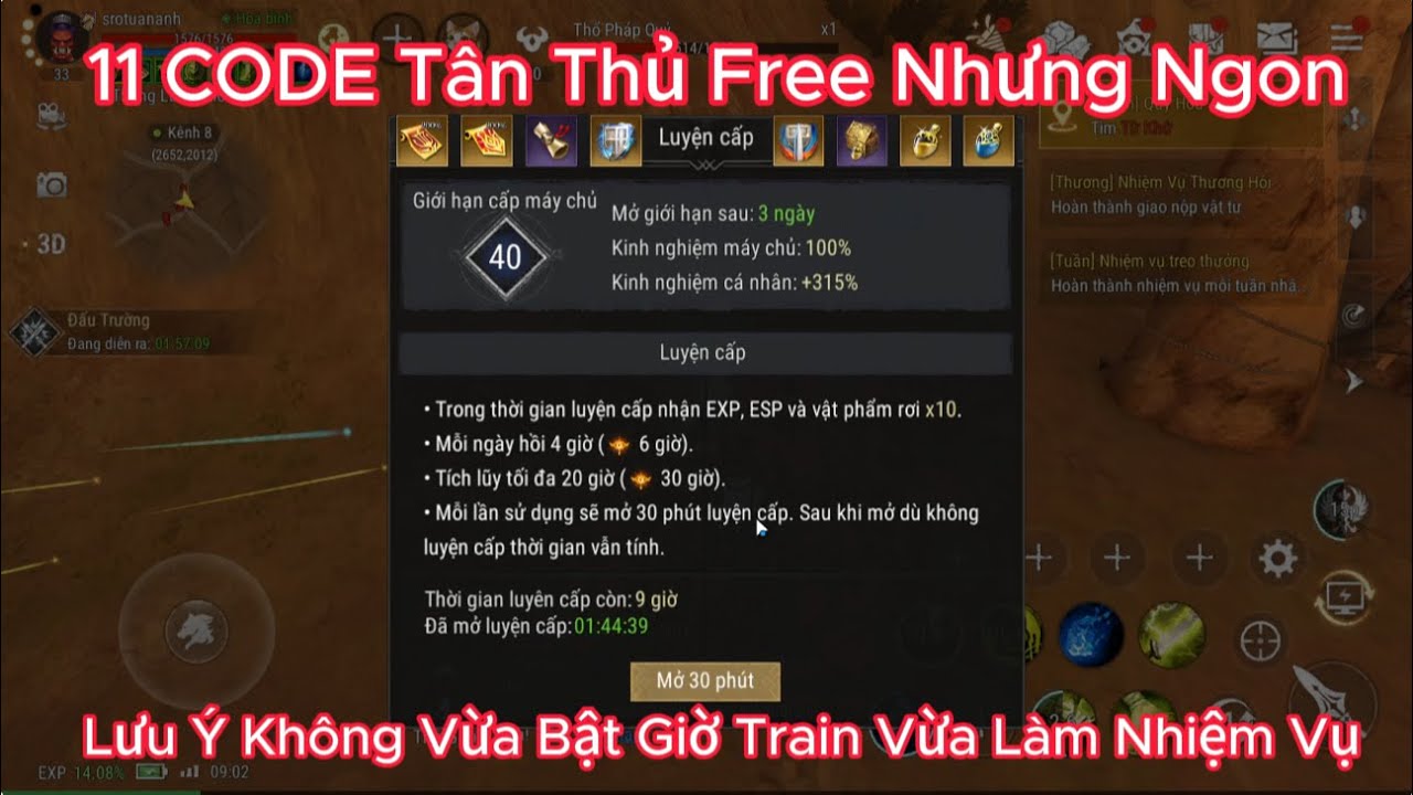 SILKROAD MOBILE : Huyền Thoại Lữ Khách : 11 CODE Ngon Bổ FREE Cho Tân Thủ - Lưu Ý Khi Mở Giờ Chơi