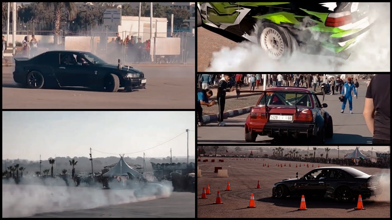 Street drifting Bouznika Morocco 2024 BMW E36 Turbo and More اجي تعيشو اجواء دريفت في المغرب 🇲🇦 🇲🇦