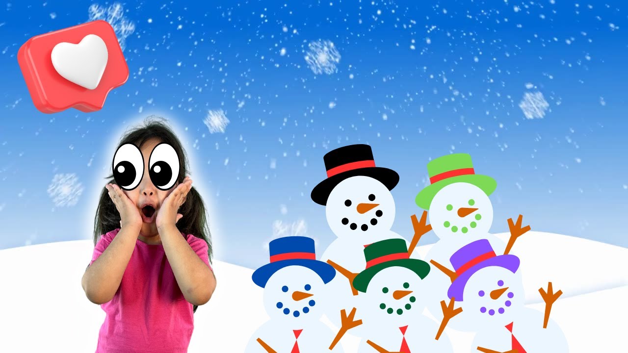 Five Little Snowmen - Kids Songs | HeeHee Pops Songs