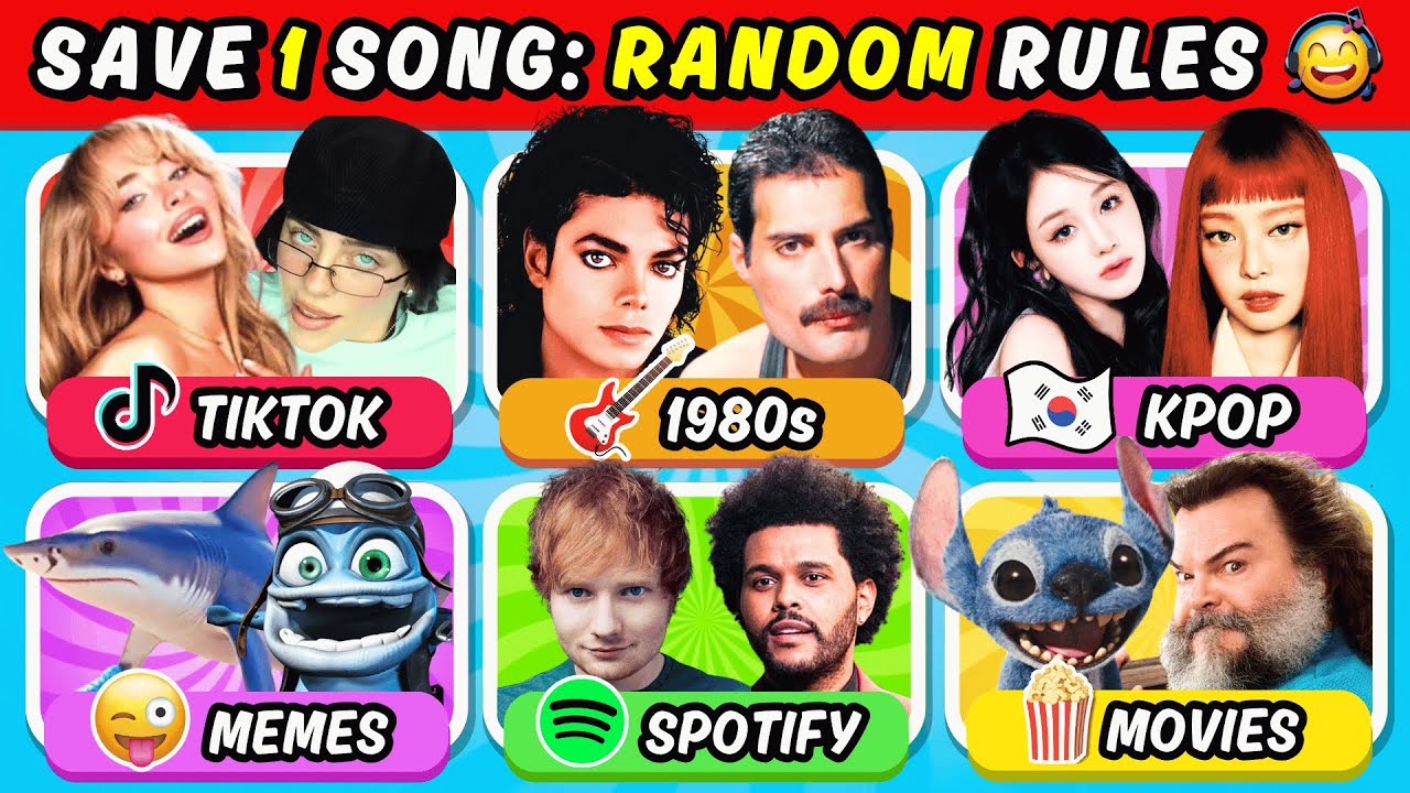 Сохраните одну песню. Случайные правила. 🔥TikTok, 80-е, K-pop, мемы | Музыкальная викторина 2025