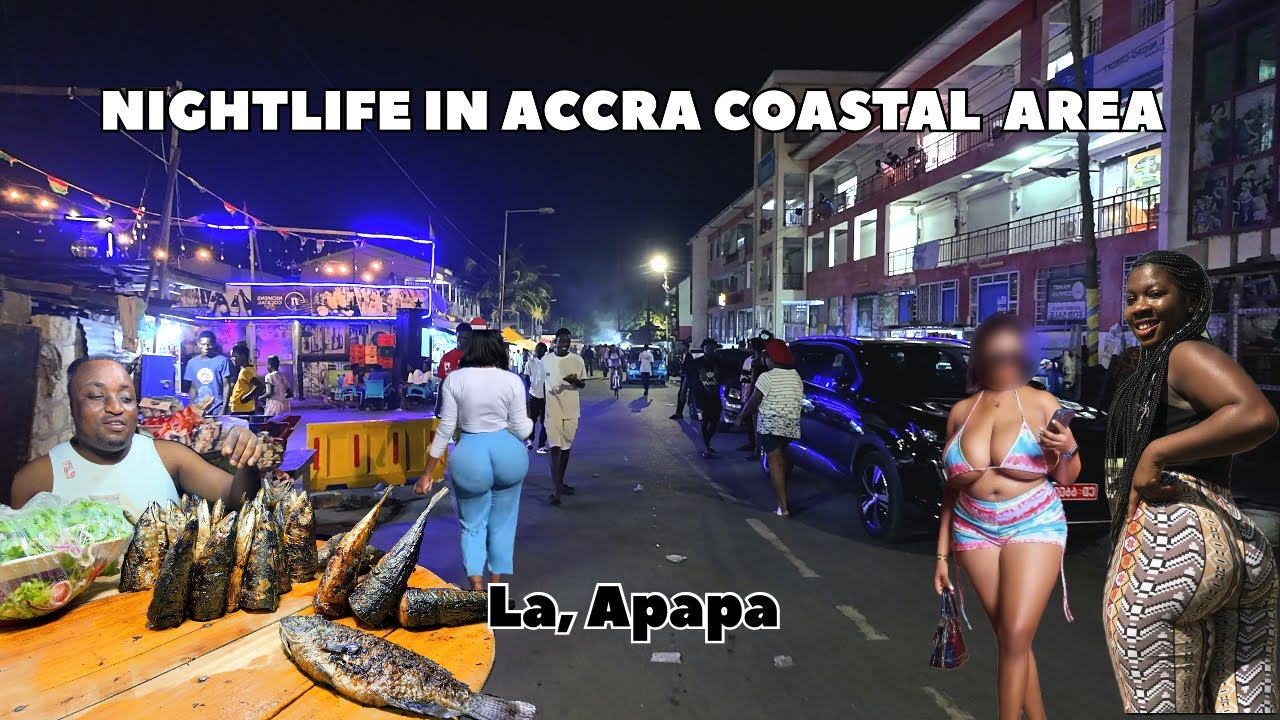 2025 NIGHTLIFE IN ACCRA COASTAL NEIGHBORHOOD, Labone, Apapa | GHANA NIGHTLIFE