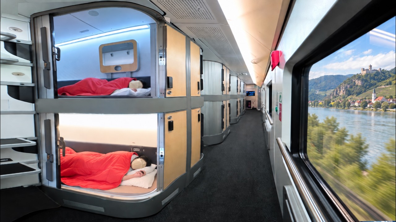 3 Days Across Europe in the TINIEST Capsule Sleeper Train! | Switzerland 🇨🇭&rarr;Germany 🇩🇪&rarr;Austria 🇦🇹