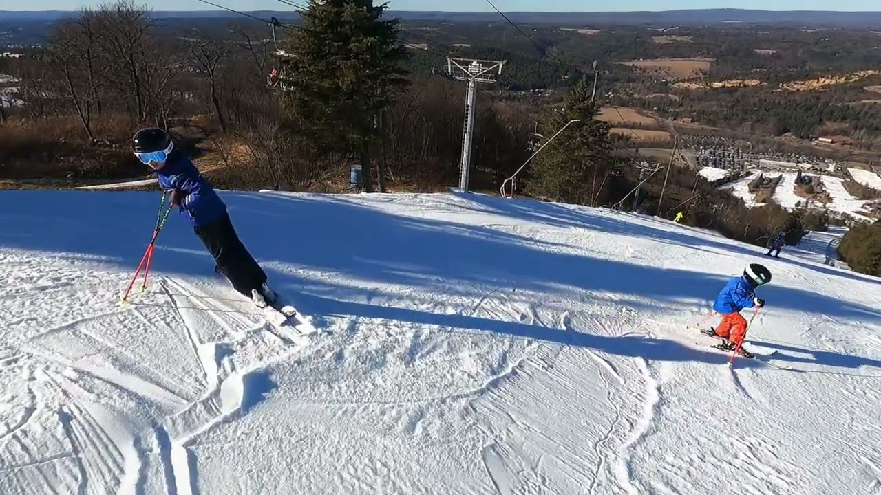 Ski on Double black diamond run # blue mountain Feb 2024